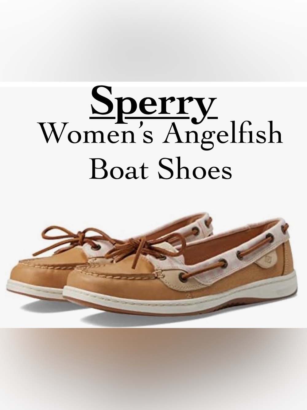 Sperry Women's Angelfish Tri-Color Tan/Pink/Cream Boat Shoes, Size: 5.5M, NWT